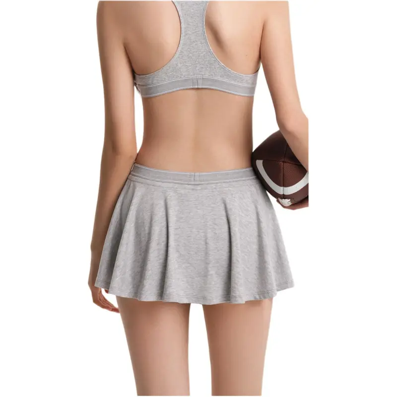 DRAGON FACE Casual Short Skirts Women's Light Gray-4