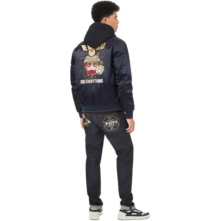 EVISU Jackets Men Navy Blue-5