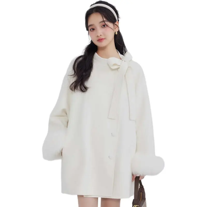 DEAR DEER PUFF Coats Women's White-3