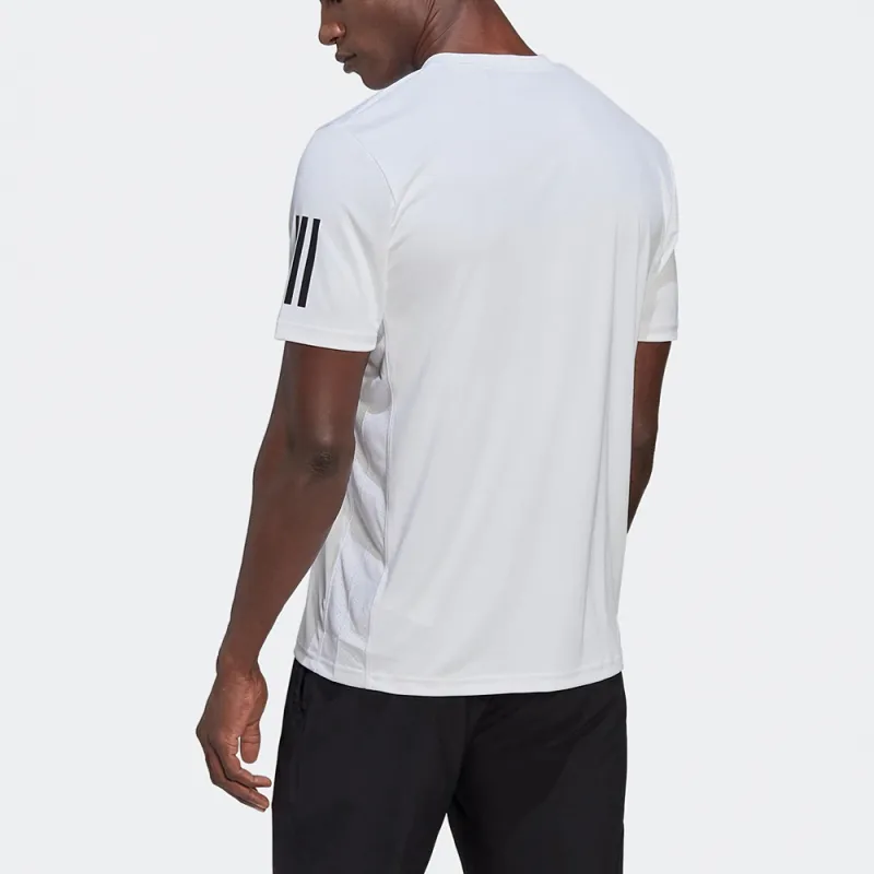 Adidas 3 StripesTennis T Shirt Men's White-2