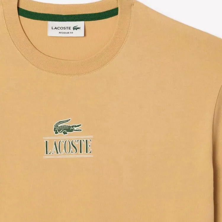 LACOSTE T Shirts Unisex Beige-4