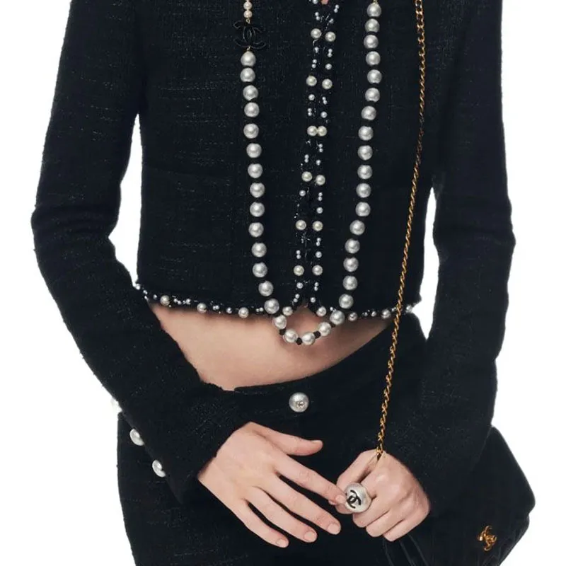 CHANEL 25P Jackets & Coats Women's Black-4