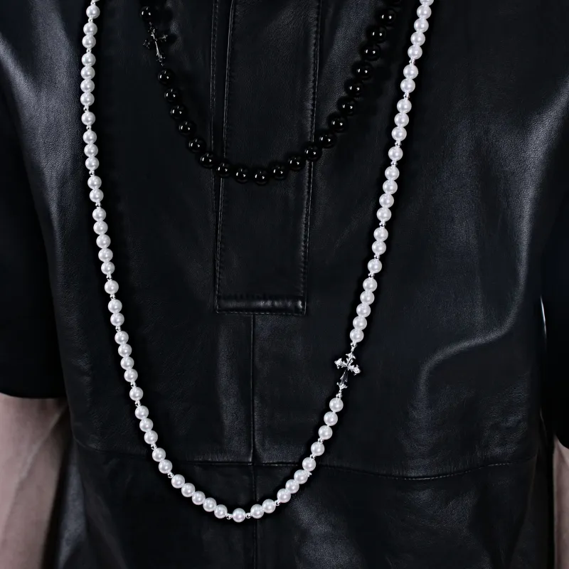 NothingButMini Pearl Agate Necklaces Unisex-5
