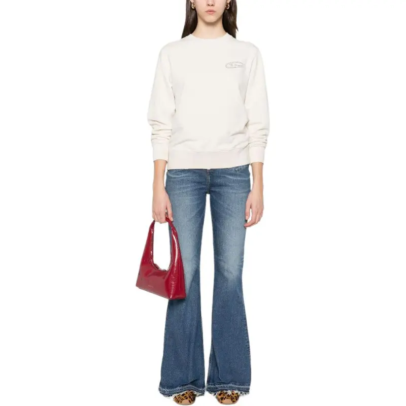 Golden Goose Script Detailed Crewneck Sweatshirt-1