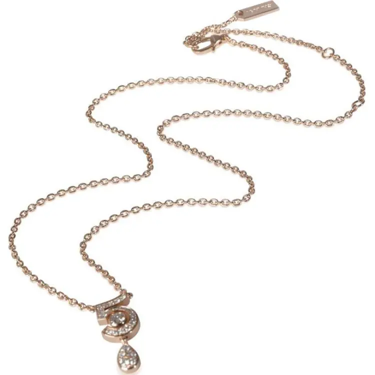 CHANEL 18kt Rose Gold Nº 5 Diamond Necklace-1