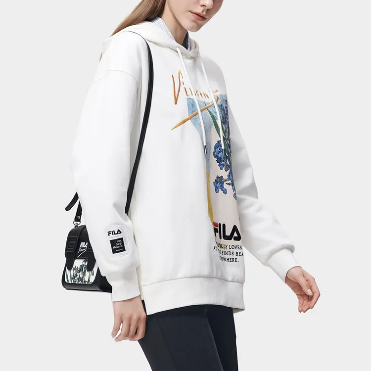 FILA Vincent Van Gogh Sweatshirts Women's Cloud White-4