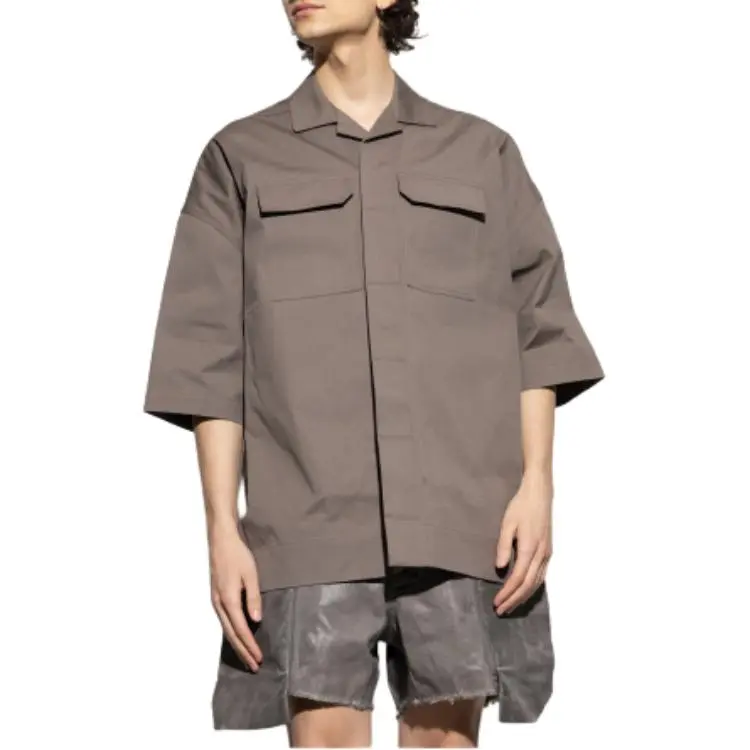 RICK OWENS Magnum Tommy Short Sleeved Shirt-3