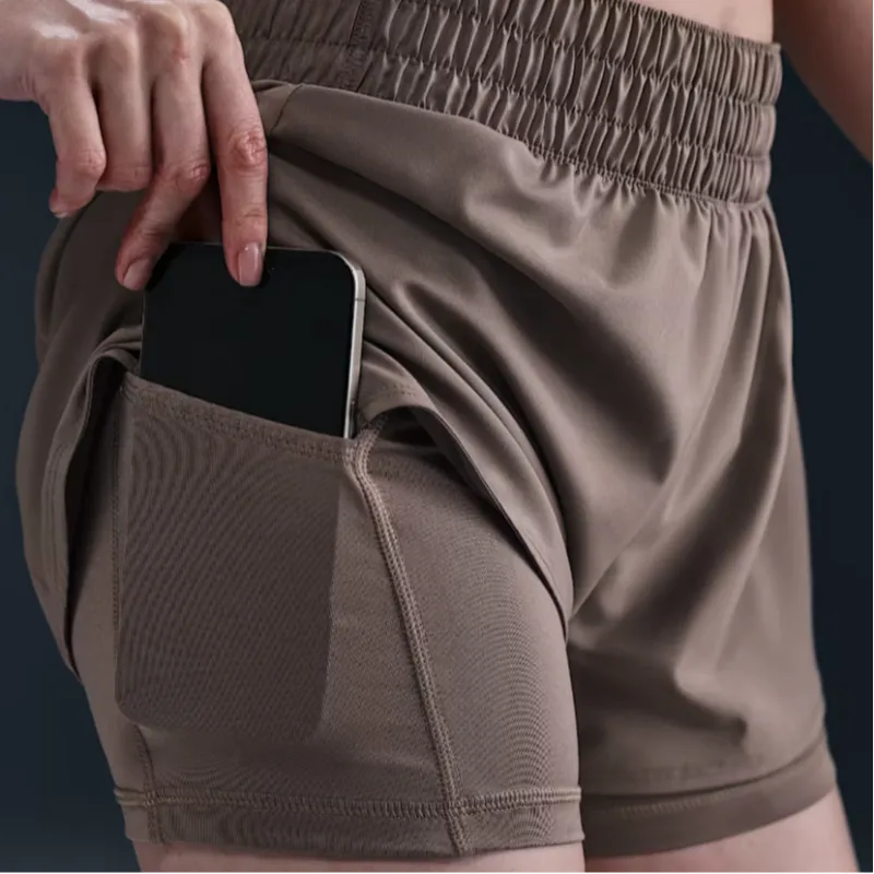 Nike Dri Fit One Sports Shorts Women's Mink Brown-1