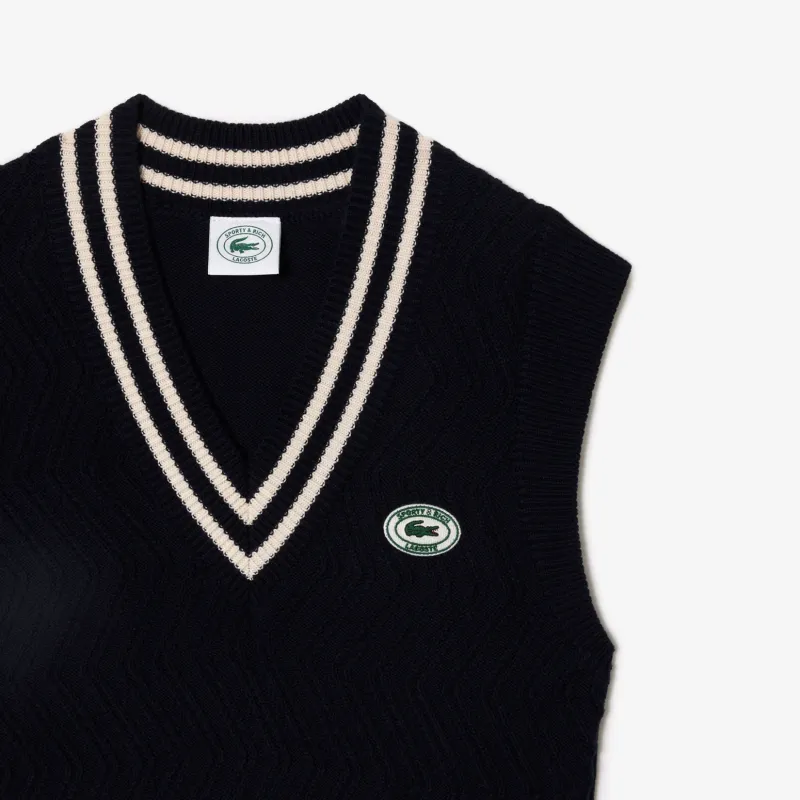 Sporty & Rich X LACOSTE Tank Tops Women's Black-3