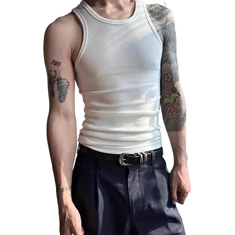 KVIV Tank Tops Men White -1