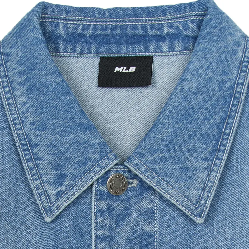 MLB New York Yankees Denim Jacket Unisex Light Blue-2
