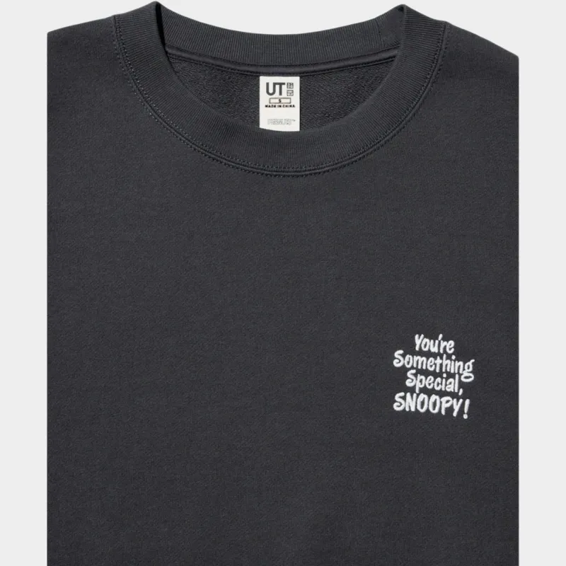 UNIQLO PEANUTS Collaboration Sweatshirt Unisex Dark Gray-4