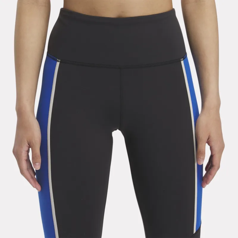 Reebok Lu Leggings Women's Black/Blue-2