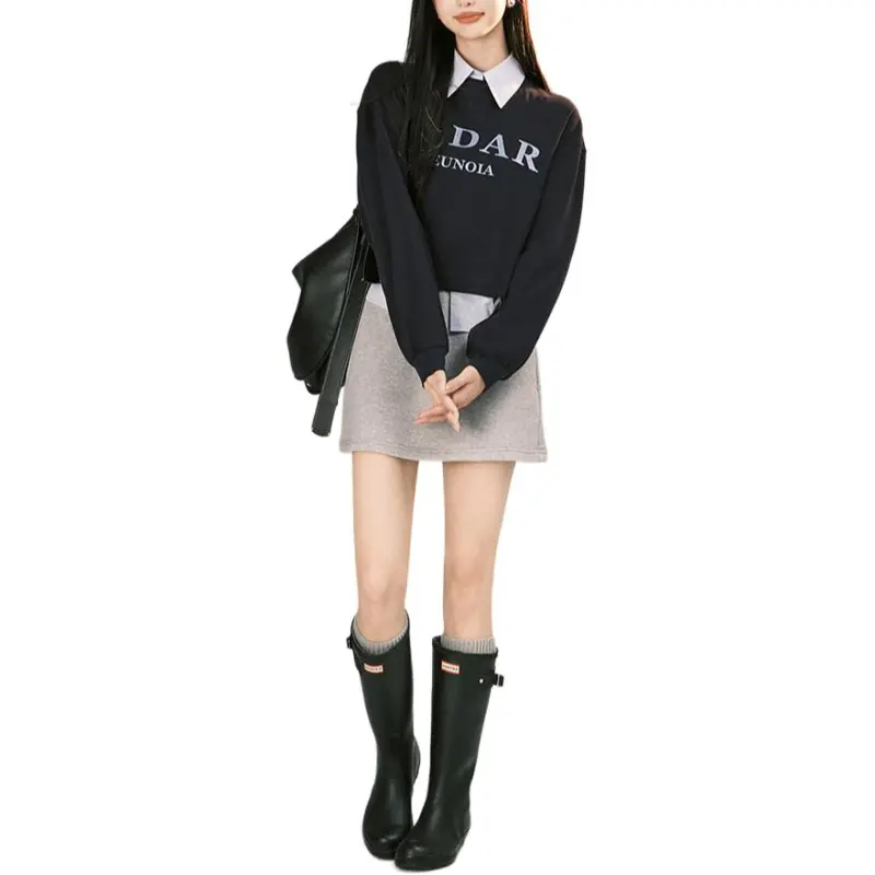 MEIYANG Sweatshirt Women's Dark Blue-2