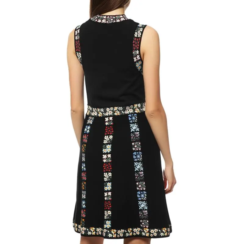 Valentino Sleeveless Dress Women's Black-3