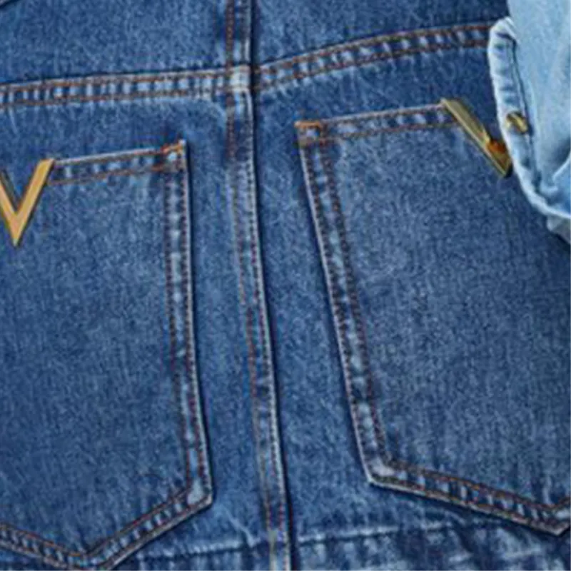 Valentino Denim Short Skirts Women's Blue-4