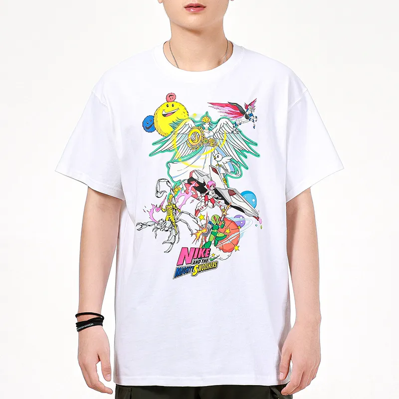 Nike T Shirts Men White-3