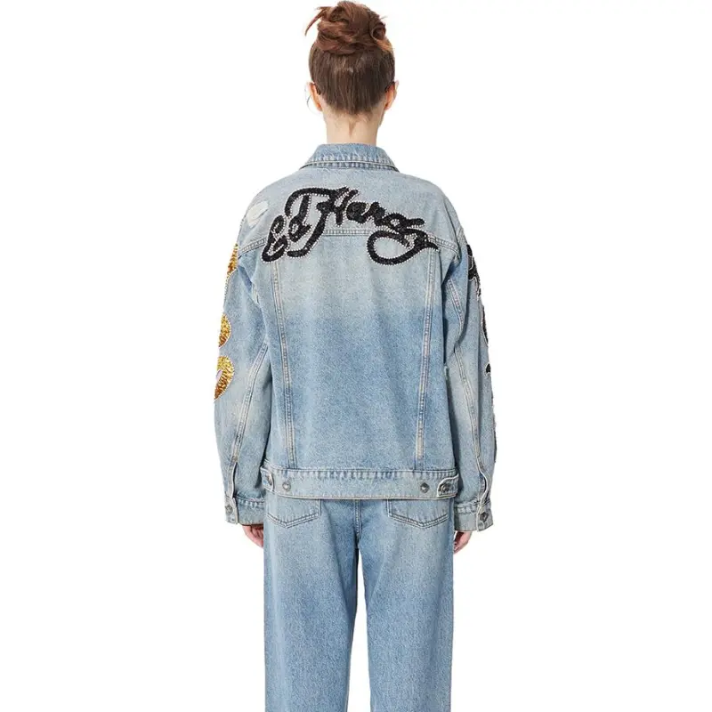 Ed Hardy SS25 Jackets & Coats Women's Indigo-2