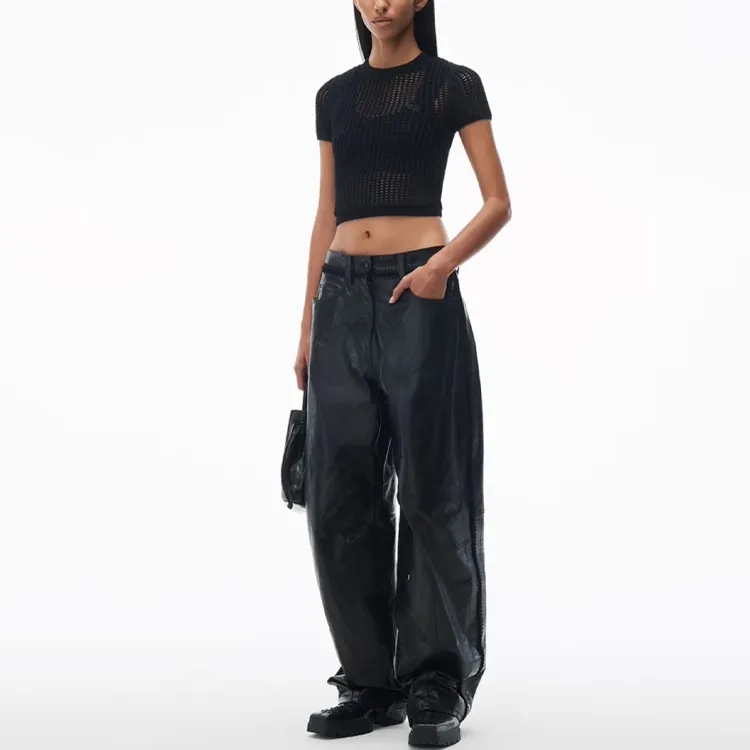 Alexander Wang Open knit Cropped Top-1