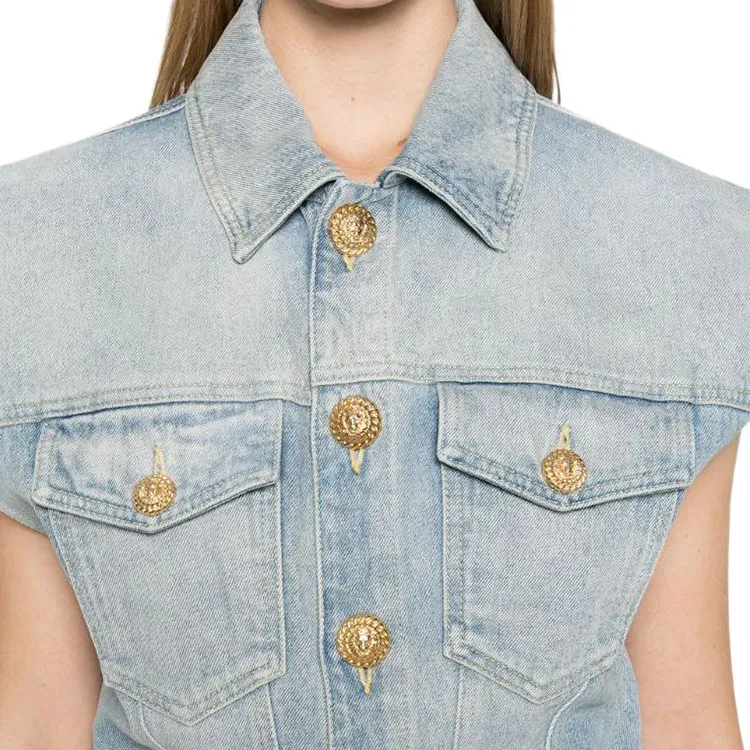 BALMAIN Denim Mini Dress-4