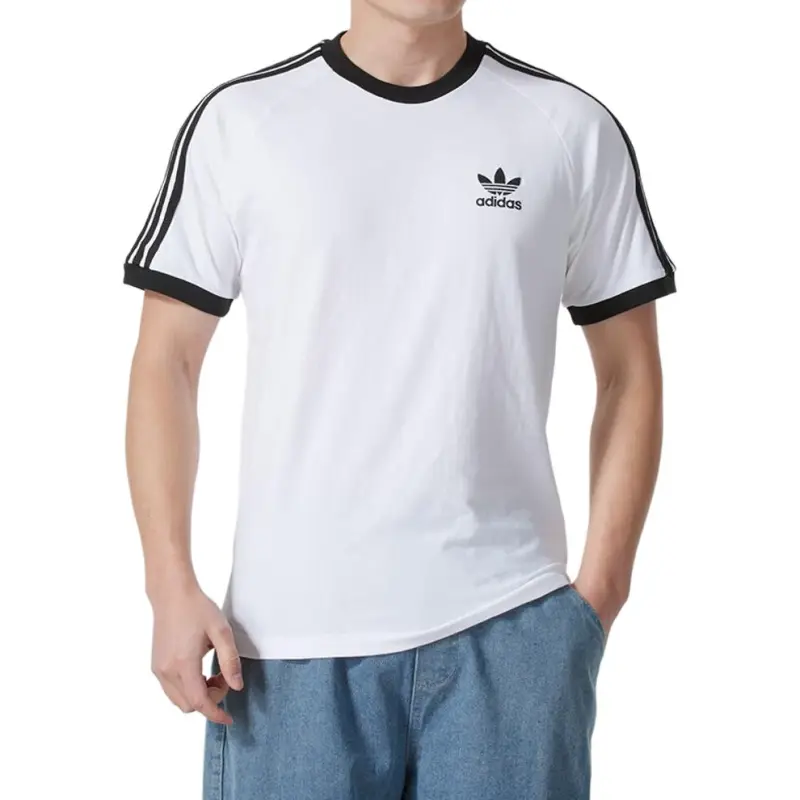 Adidas Classic 3 Stripes Crewneck T Shirt-2