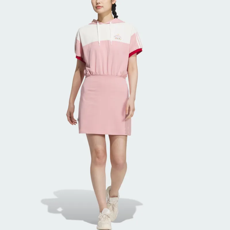 Adidas x Disney Collaboration DISNEY HDL DRESS Short Sleeved Dresses Women's Miracle Purple Pink-1
