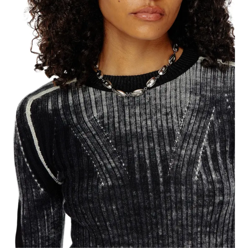 DIESEL Long Sleeved Dress Women's Black-3