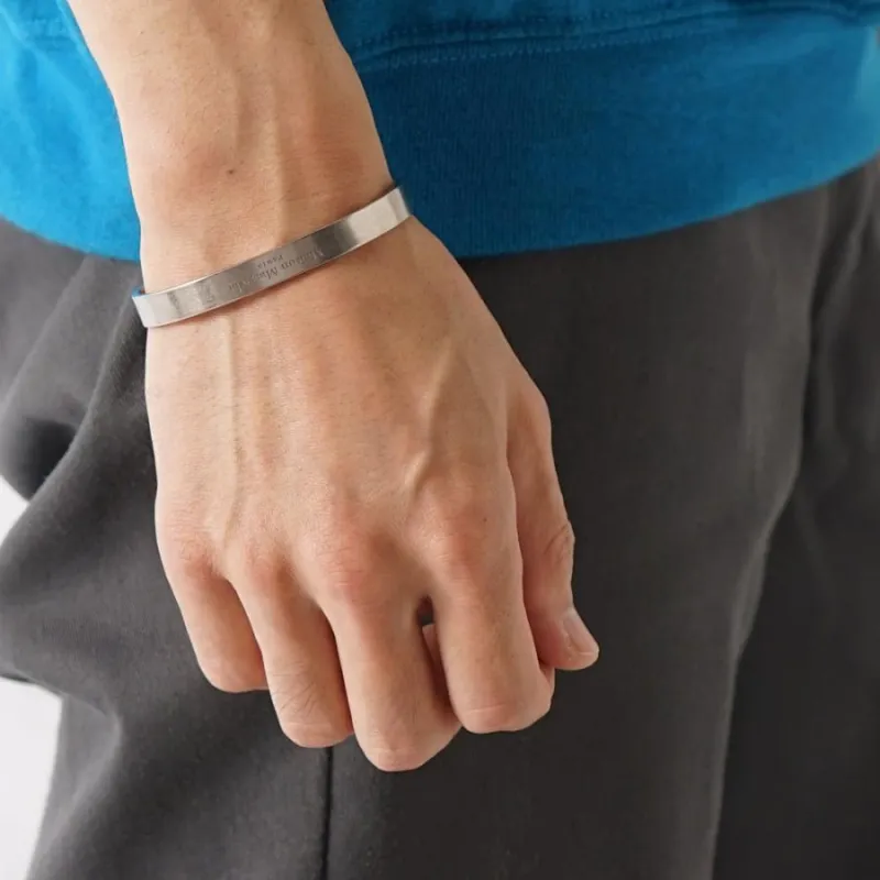 Maison Margiela Logo-engraved Cuff Bracelet-1