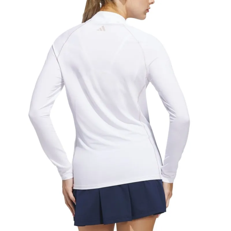 Adidas Free Shipping With AdiClub Ultimate365 Solid Quarter Zip Mock Polo Shirt-2