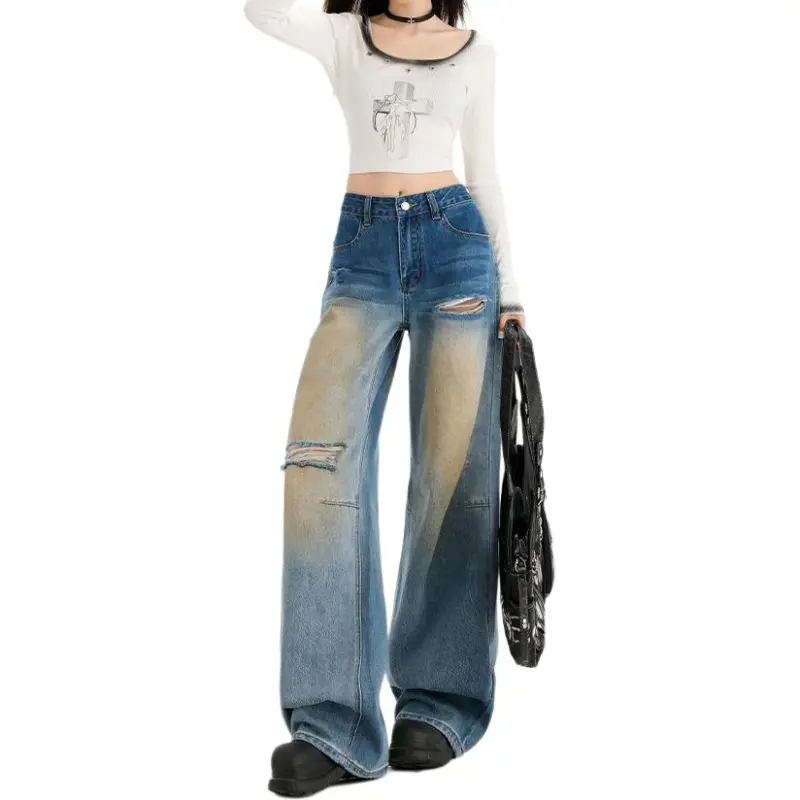 Concubine Zhu Jeans Women's Light Blue-4