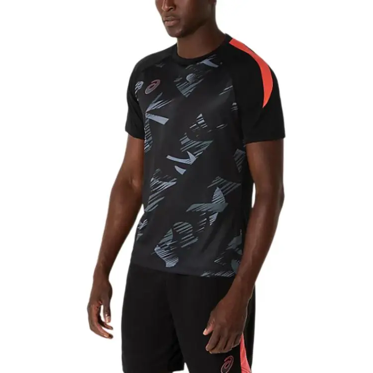 Asics T Shirts Men Black-2