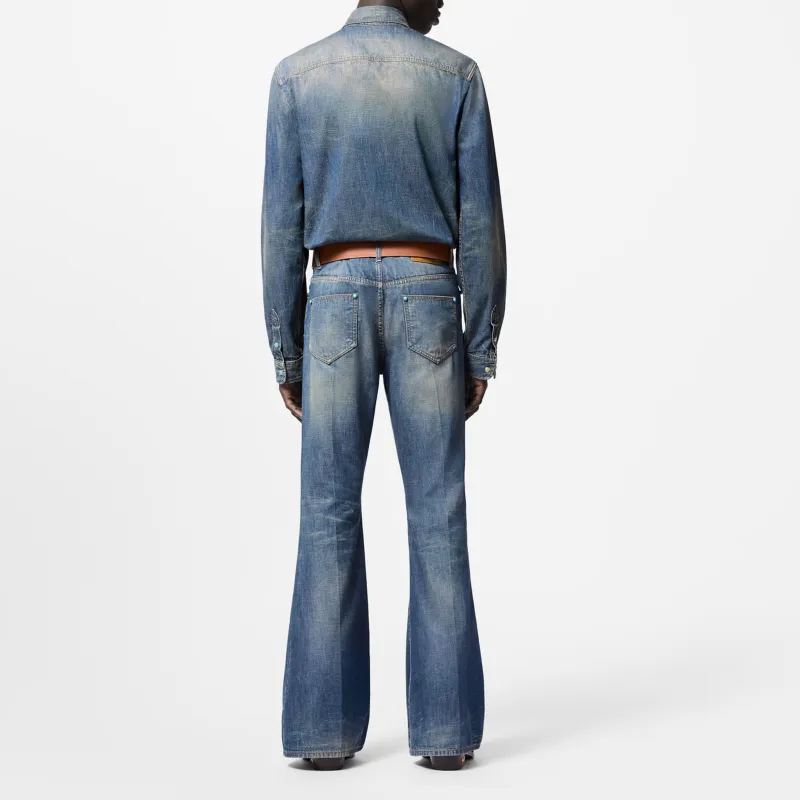 LOUIS VUITTON Fitted Long Sleeved Denim Shirt-2