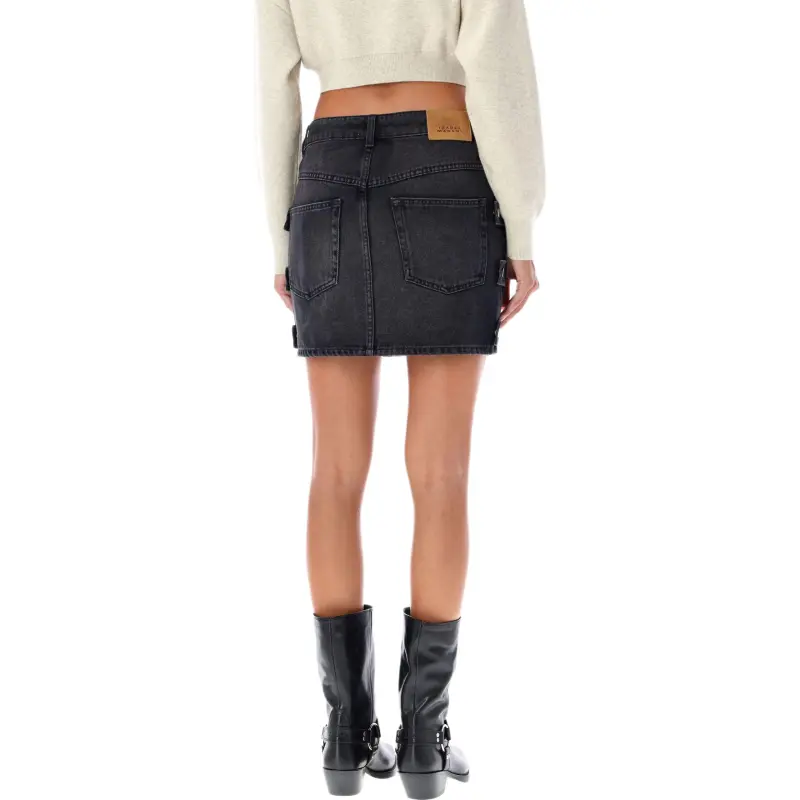 ISABEL MARANT Denim Short Skirts Women's Black-1