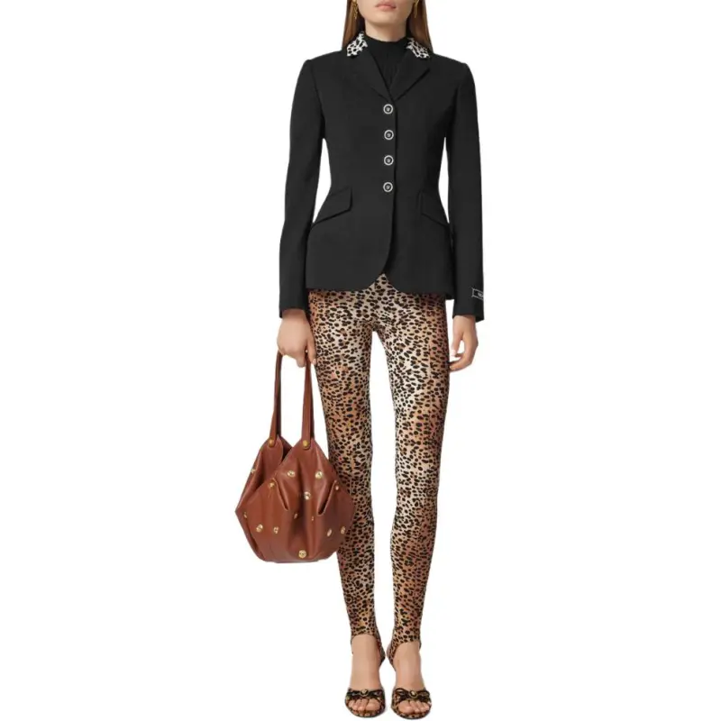 VERSACE Leopard print Stirrup Leggings-1