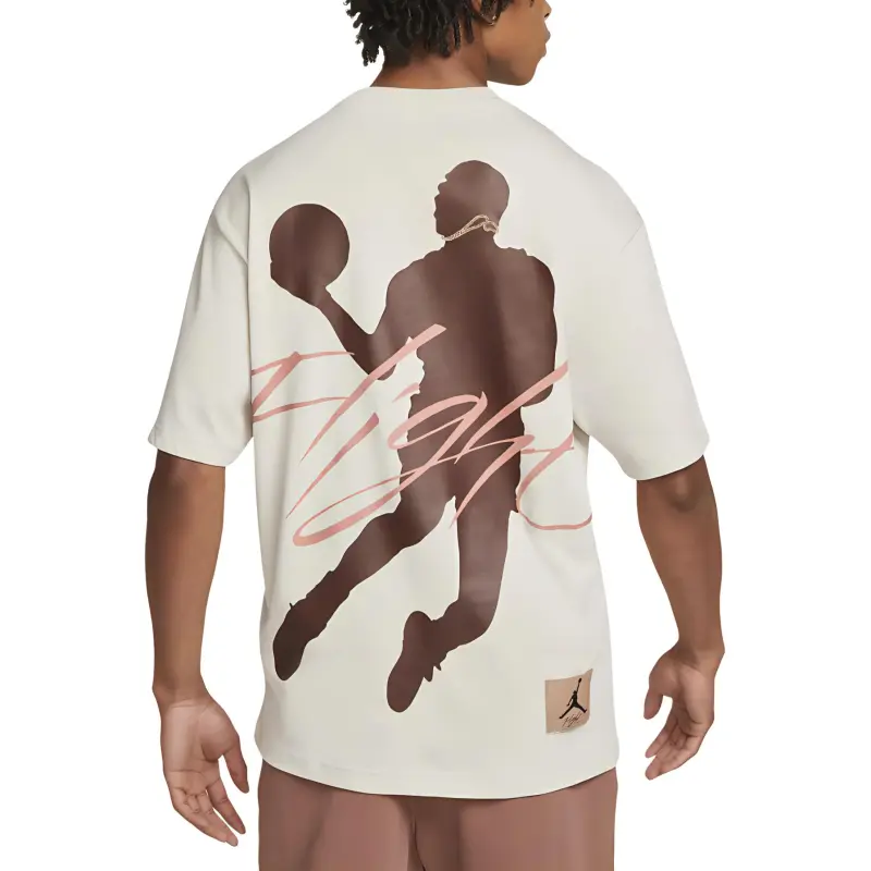 Jordan Flight Heritage T-Shirt Men's Light Bone-1