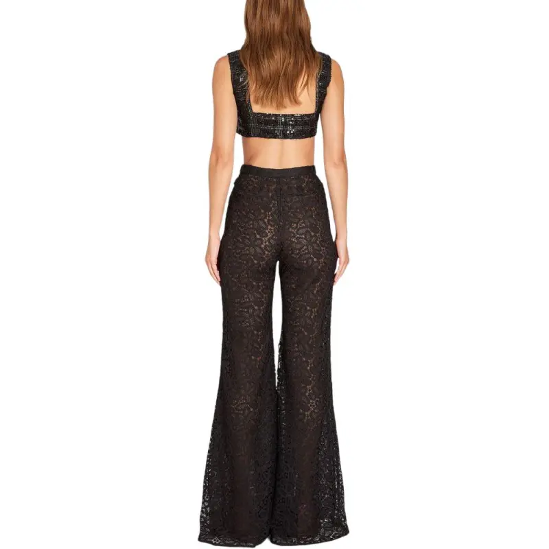 Giambattista Vall Lace Flared Trousers-3
