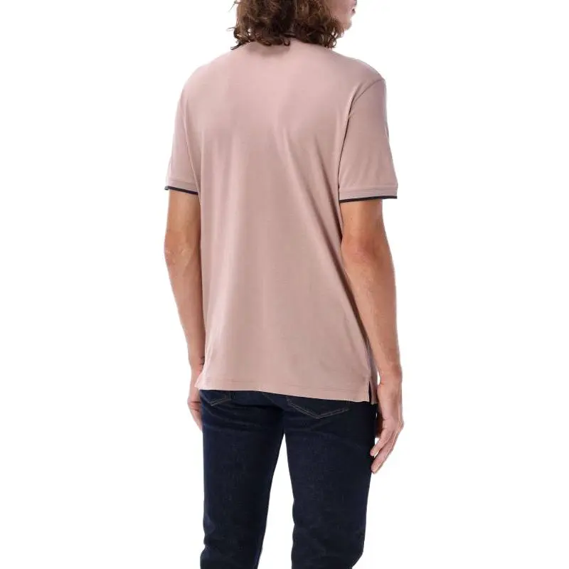EMPORIO ARMANI Logo Embroidered Short Sleeved Polo Shirt-1