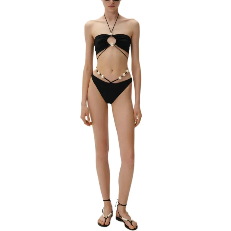 Magda Butrym High Waist Embellished Swim Bottom-1