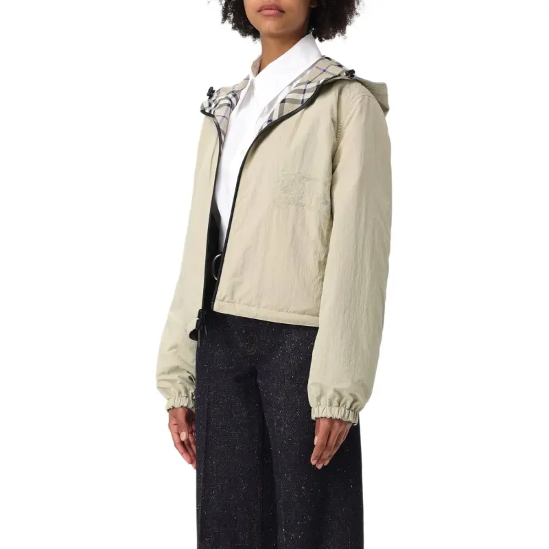 Burberry Checked Hooded Zip Up Reversible Jacket-4