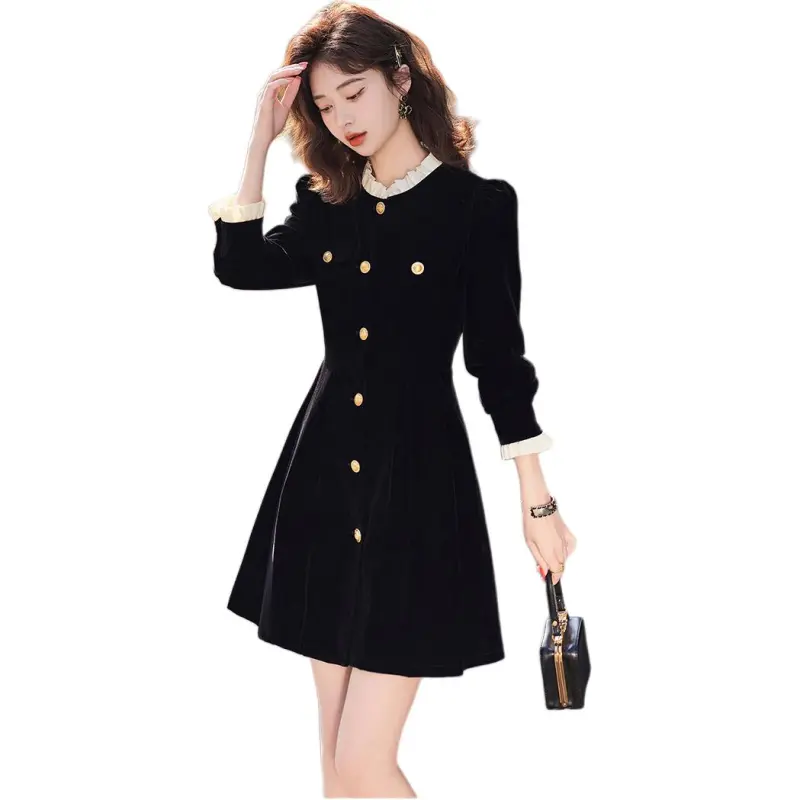 Fele.d Long Sleeved Dress Women's Image Color-2