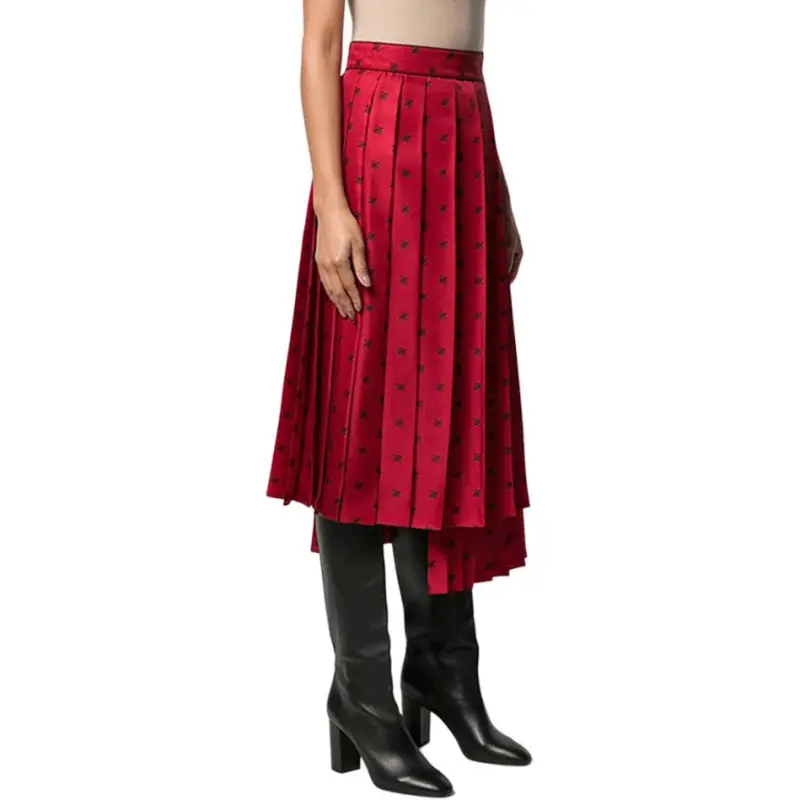 FENDI Casual Long Skirts Women's Red-3