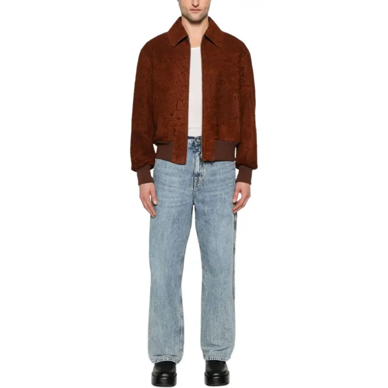 Alexander McQueen Distressed Zip Up Bomber Jacket-1