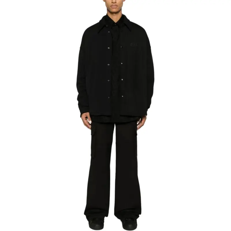 Valentino Logo Patch Buttoned Shirt-2