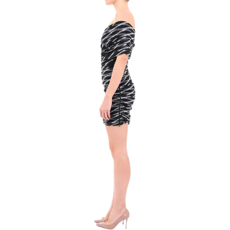 Balenciaga Short Sleeved Dress Women's Black-3