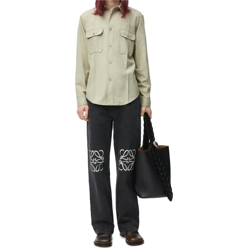 LOEWE Anagram Baggy Jeans 'Black'-1