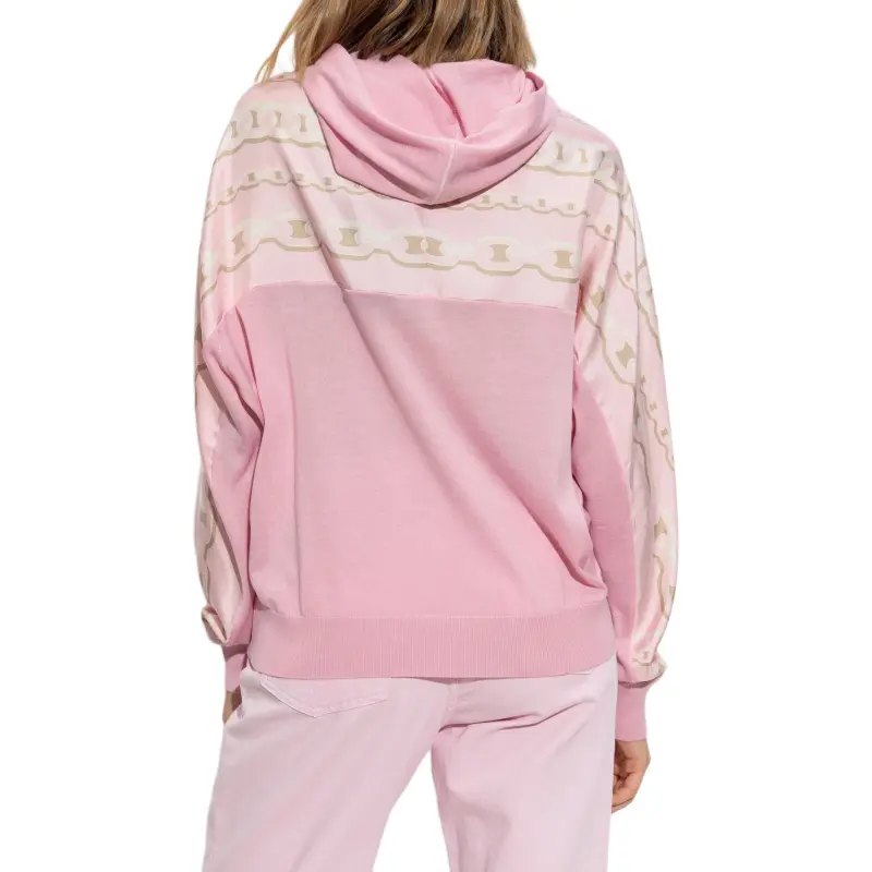 VERSACE Chain Printed Knitted Drawstring Hoodie-3