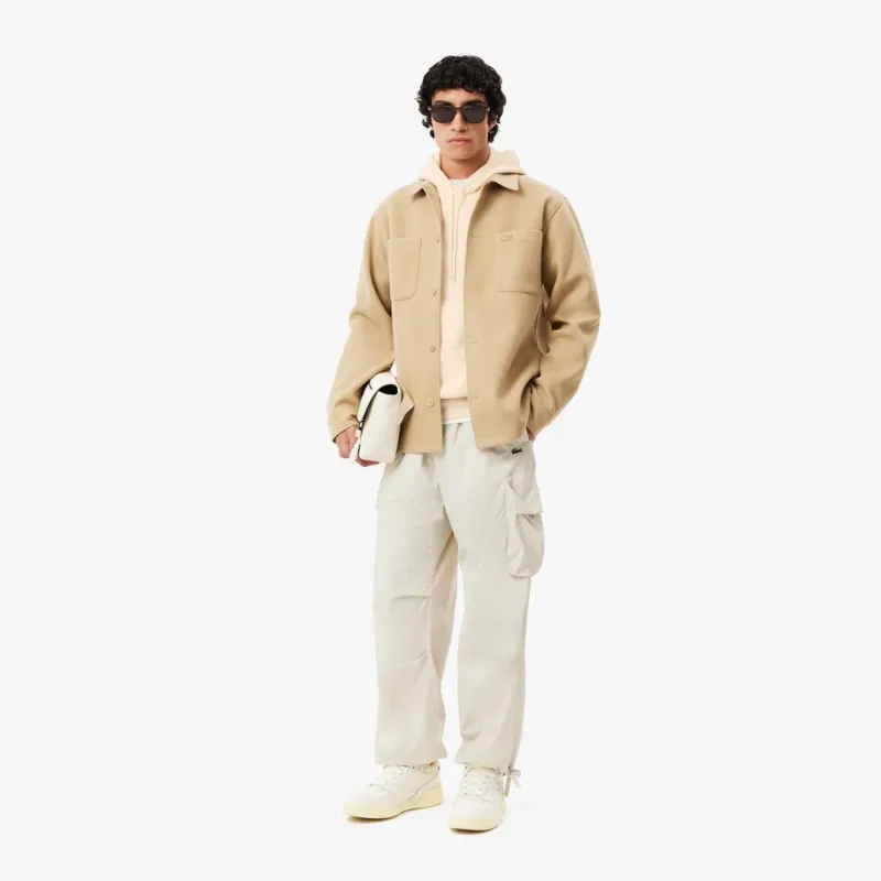 LACOSTE Logo Embroidered Drawstring Hoodie-2