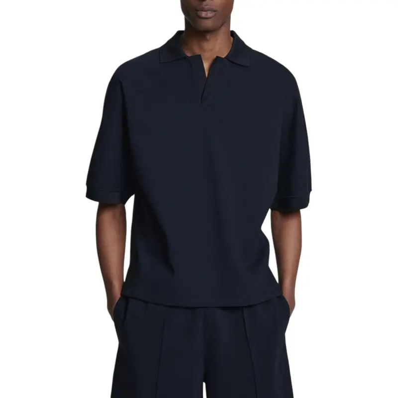 COS Polo Shirts Men Navy Blue-2