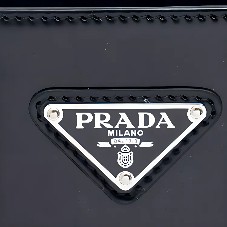 PRADA Cow Leather Bucket Bag Handbag Trumpets Women's Black-7