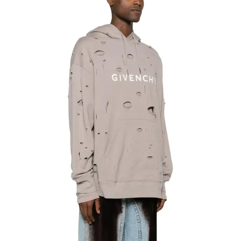 Givenchy Distressed Drawstring Hoodie-5